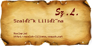 Szalók Liliána névjegykártya
